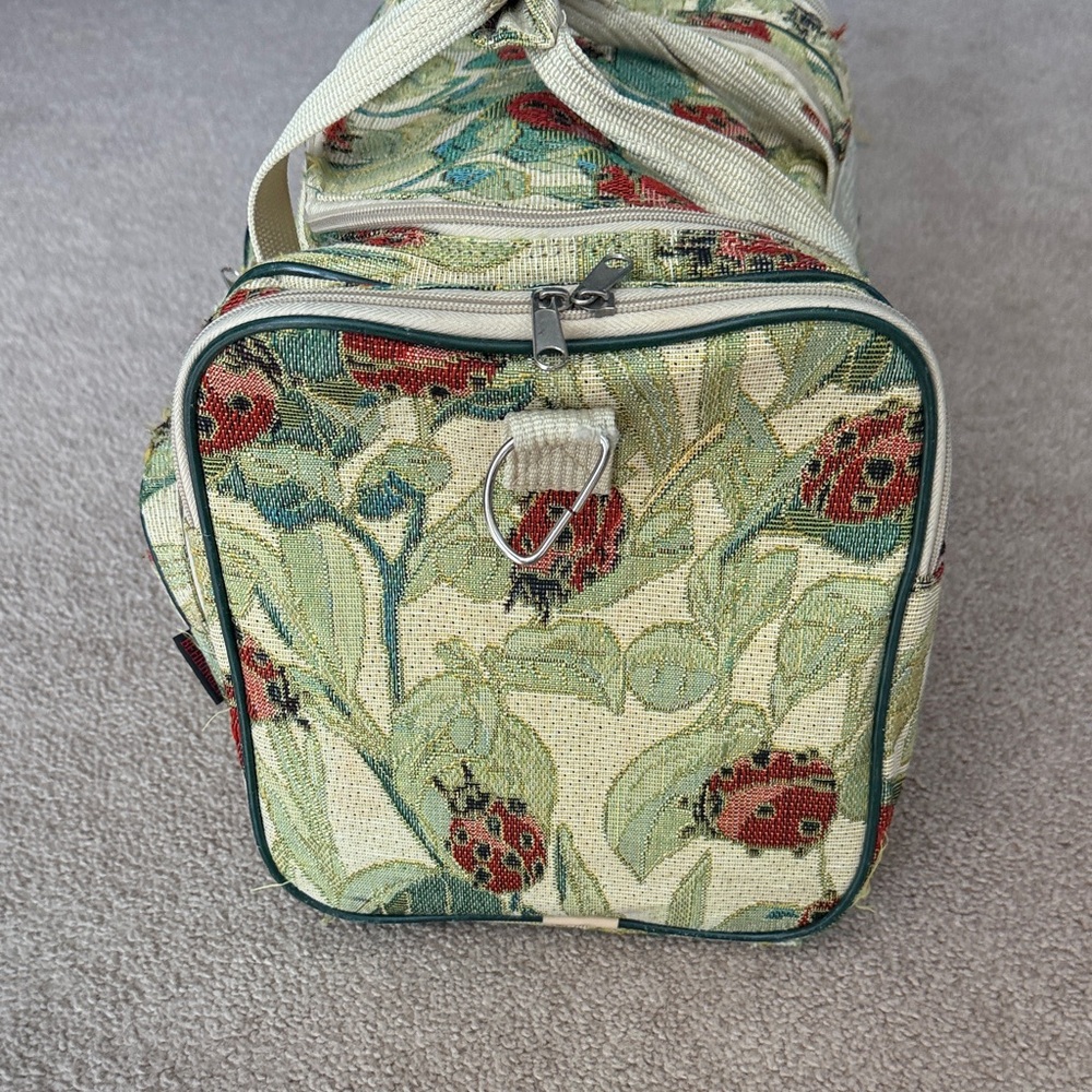 Ladybug Patterned Travel Weekender Bag/Tote - Picture 7 of 16